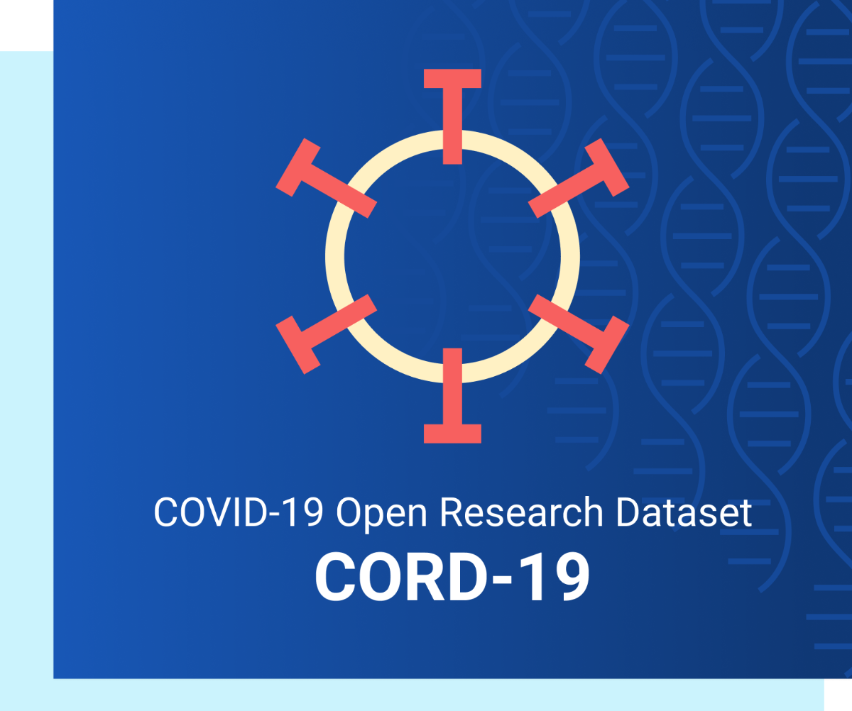 Logo of coronavirus above 'Covid-19 Open Research Dataset, CORD-19'