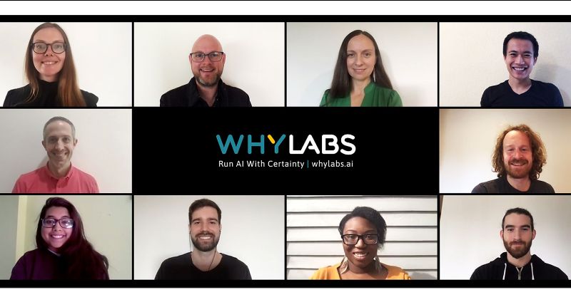 A partridge family-esque compilation of photos around the why labs logo